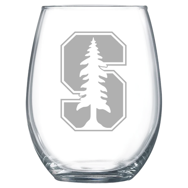 Stanford University Polar Camel 15 oz. Stemless Wine Glass