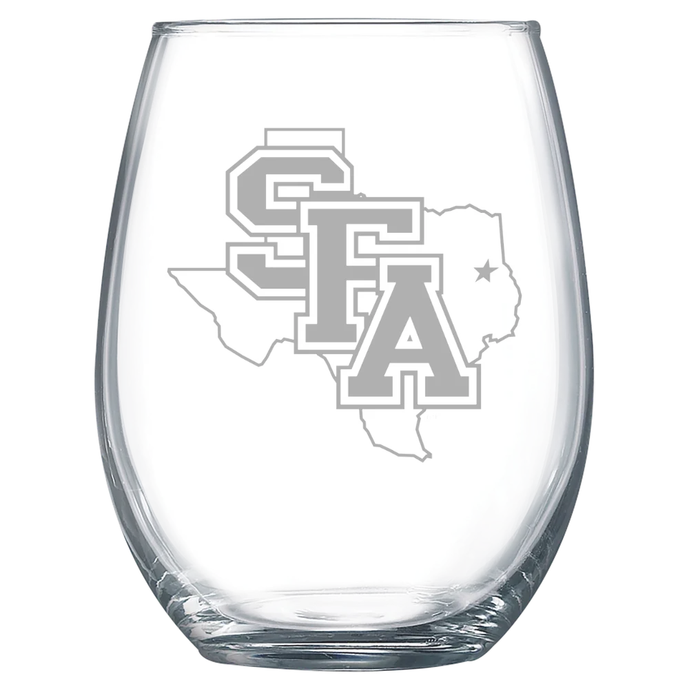 Stephen F. Austin State University Polar Camel 15 oz. Stemless Wine Glass