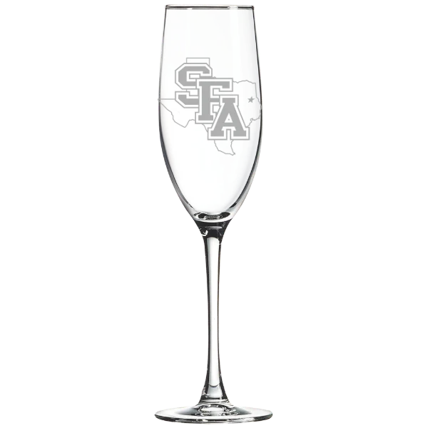 Stephen F. Austin State University Polar Camel 8 oz. Champagne Flute