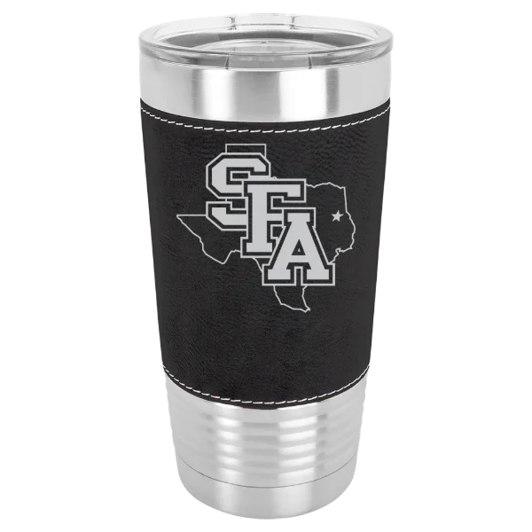 Stephen F. Austin State University Polar Camel 20 oz. Leatherette Grip Tumbler with Standard Lid