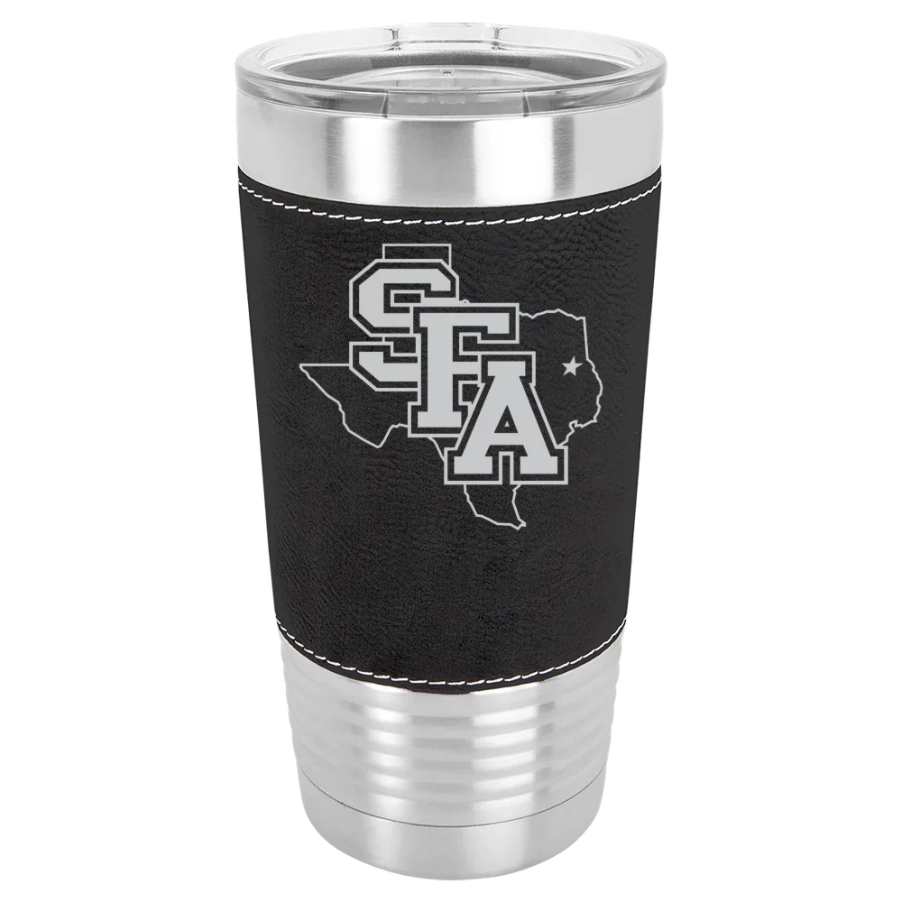 Stephen F. Austin State University Polar Camel 20 oz. Leatherette Grip Tumbler with Standard Lid