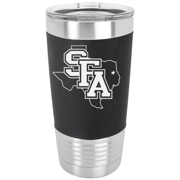 Stephen F. Austin State University Polar Camel 20 oz. Silicone Grip Tumbler with Standard Lid