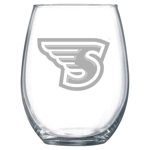 Stonehill College Polar Camel 15 oz. Stemless Wine Glass