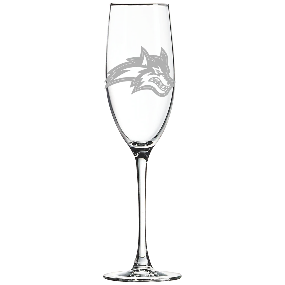 Stony Brook University Polar Camel 8 oz. Champagne Flute