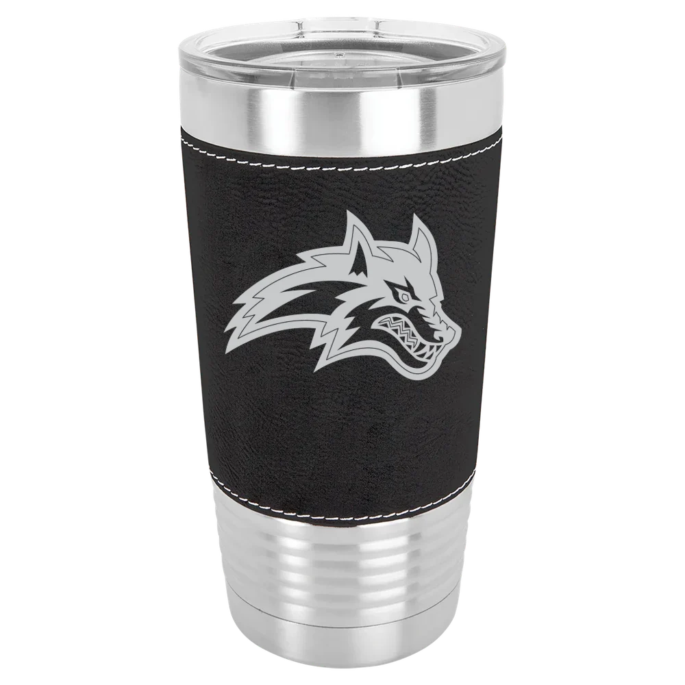 Stony Brook University Polar Camel 20 oz. Leatherette Grip Tumbler with Standard Lid