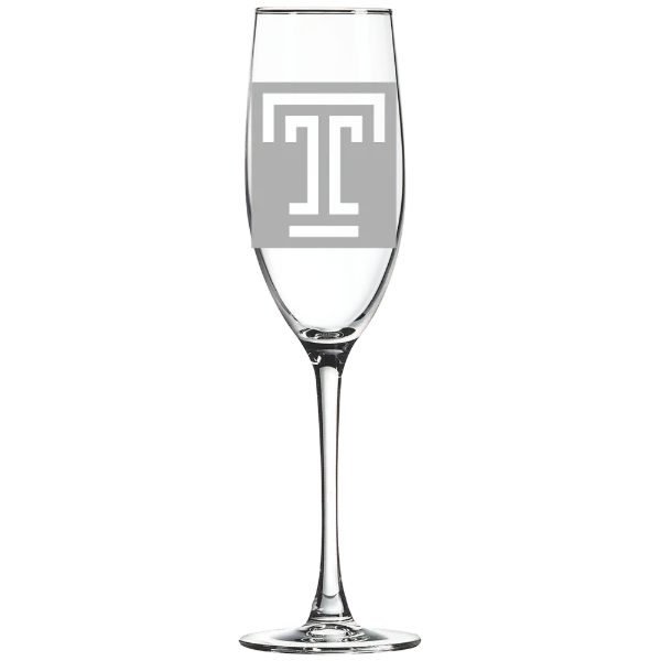 Temple University Polar Camel 8 oz. Champagne Flute