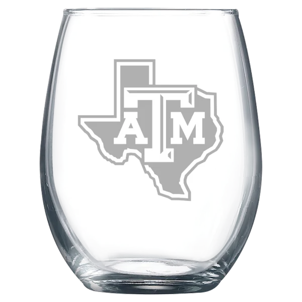 Texas A&M University, College Station Polar Camel 9 oz. Stemless Wine Glass