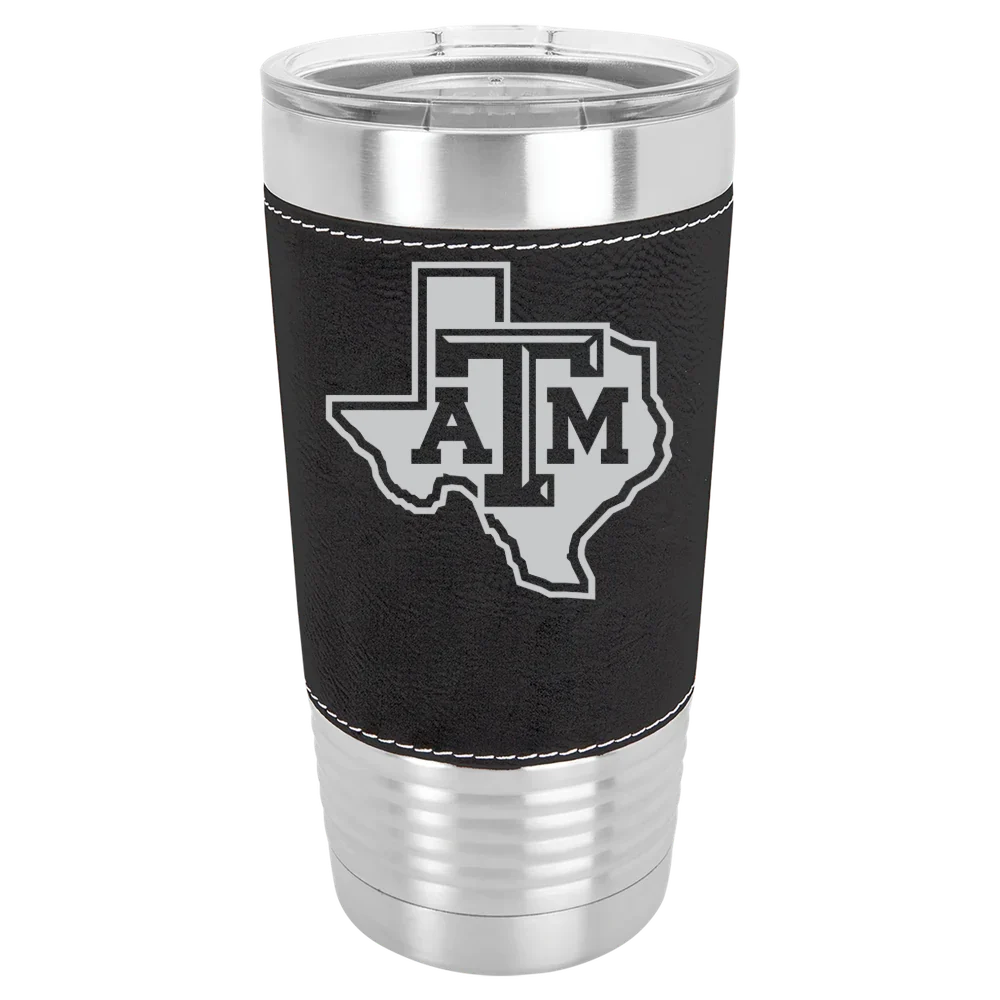 Texas A&M University, College Station Polar Camel 20 oz. Leatherette Grip Tumbler with Standard Lid