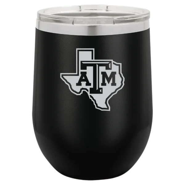 Texas A&M University, College Station Polar Camel 12 oz. Stemless Wine Tumbler