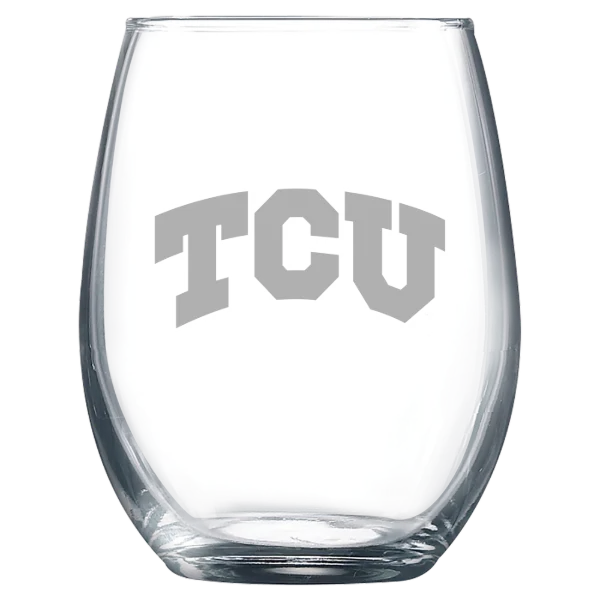 Texas Christian University Polar Camel 9 oz. Stemless Wine Glass
