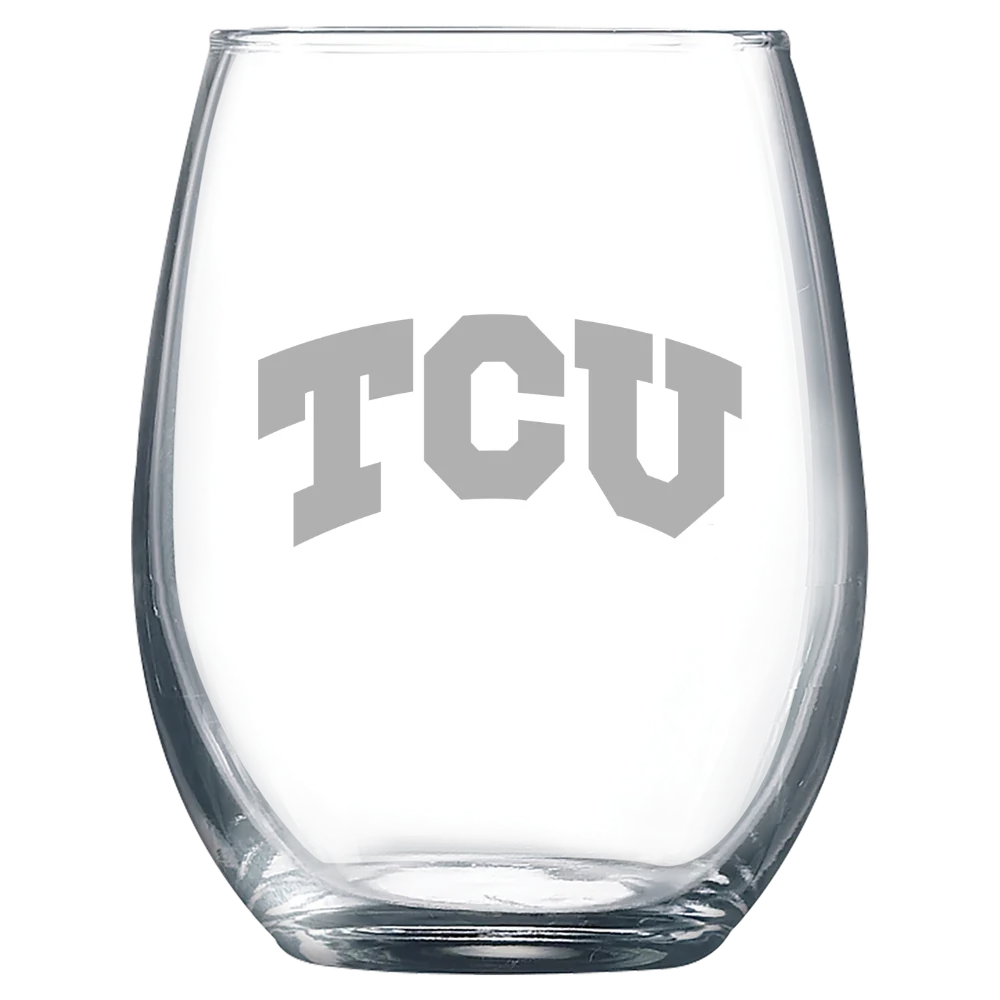 Texas Christian University Polar Camel 9 oz. Stemless Wine Glass