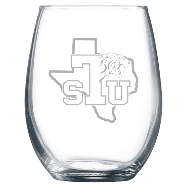 Texas Southern University Polar Camel 9 oz. Stemless Wine Glass