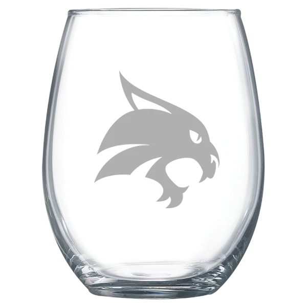 Texas State University Polar Camel 15 oz. Stemless Wine Glass