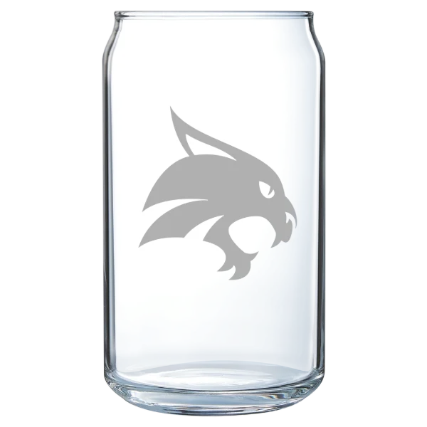 Texas State University Polar Camel 16 oz. Can Glass