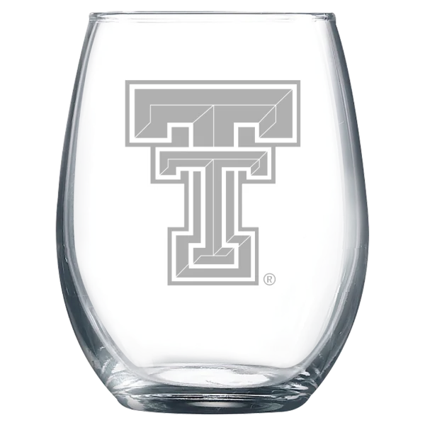 Texas Tech University Polar Camel 9 oz. Stemless Wine Glass