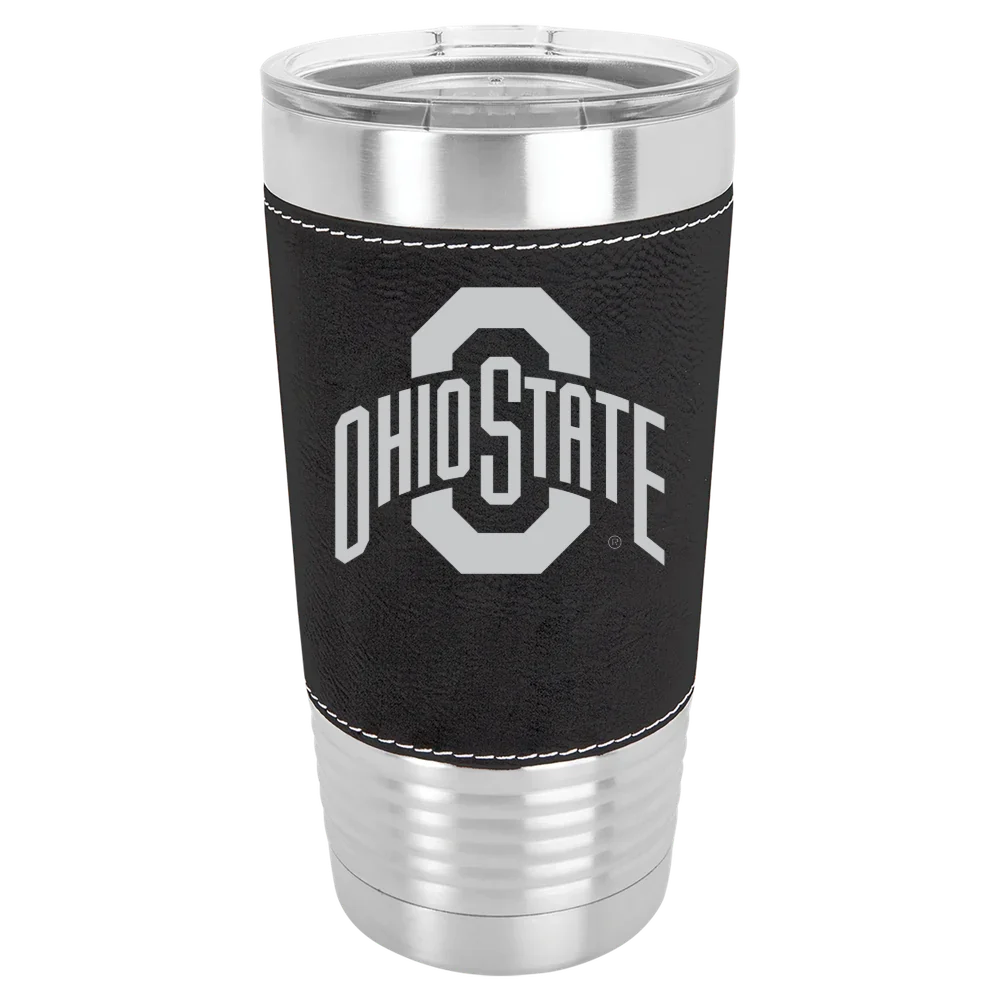The Ohio State University Polar Camel 20 oz. Leatherette Grip Tumbler with Standard Lid