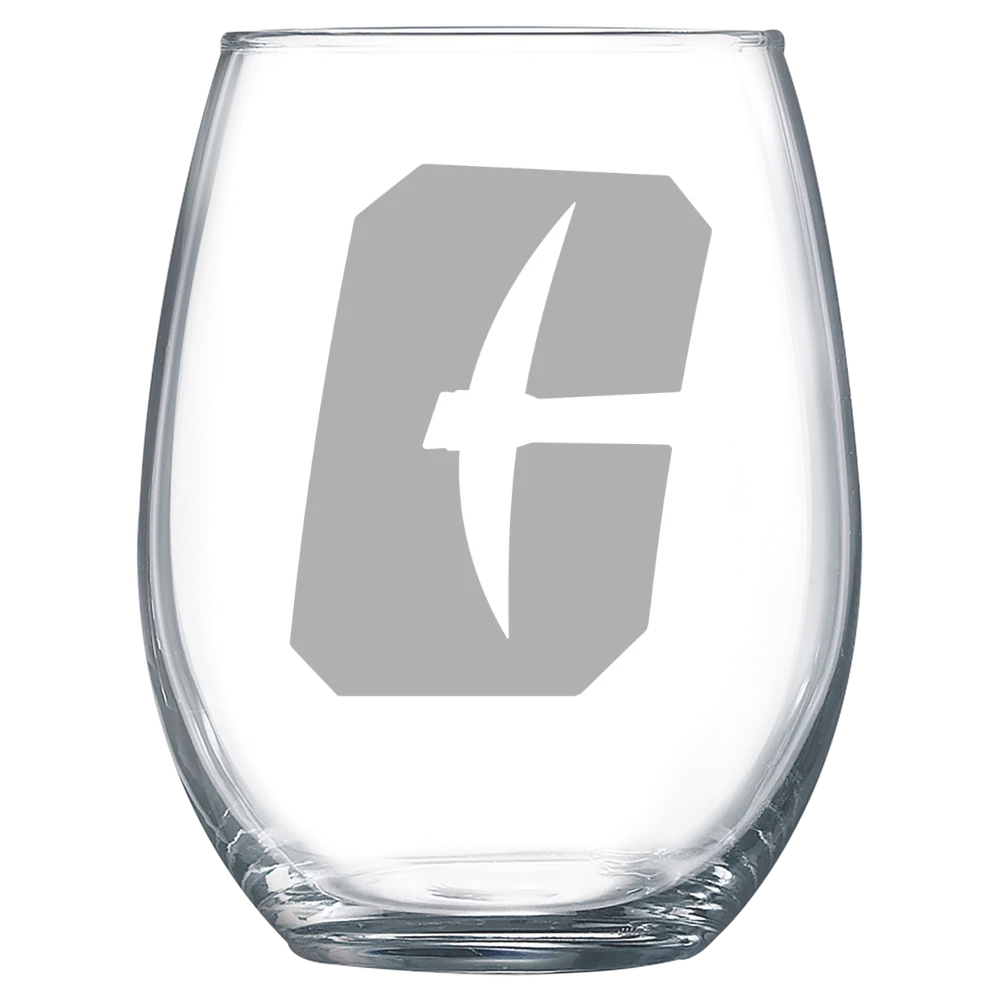 The University of North Carolina at Charlotte Polar Camel 15 oz. Stemless Wine Glass