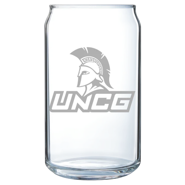 The University of North Carolina at Greensboro Polar Camel 16 oz. Can Glass