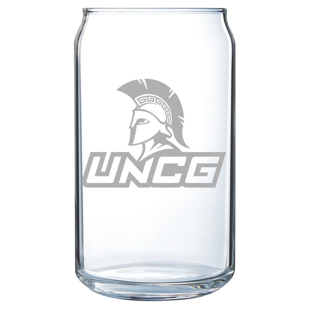 The University of North Carolina at Greensboro Polar Camel 16 oz. Can Glass