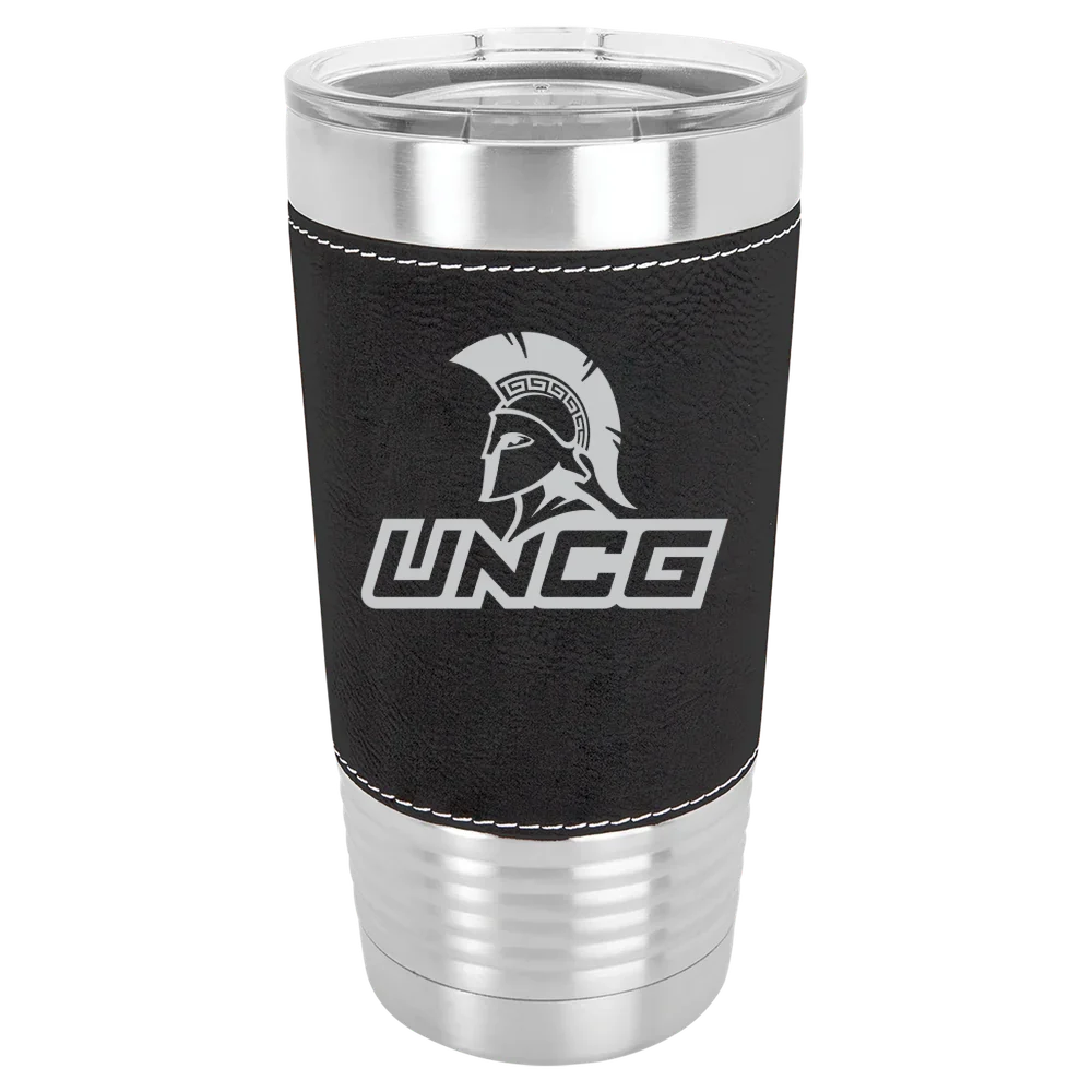 The University of North Carolina at Greensboro Polar Camel 20 oz. Leatherette Grip Tumbler with Standard Lid
