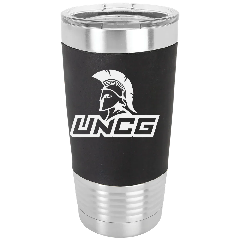 The University of North Carolina at Greensboro Polar Camel 20 oz. Silicone Grip Tumbler with Standard Lid