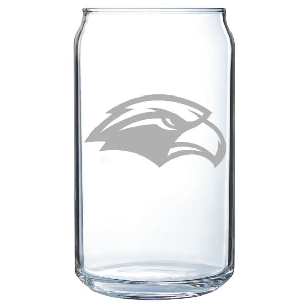 The University of Southern Mississippi Polar Camel 16 oz. Can Glass