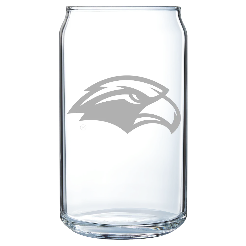 The University of Southern Mississippi Polar Camel 16 oz. Can Glass