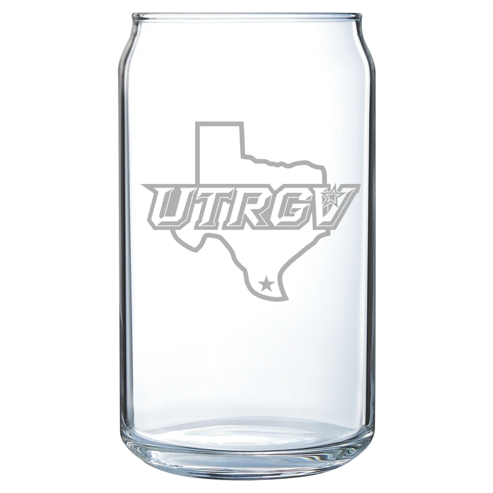 The University of Texas Rio Grande Valley Polar Camel 16 oz. Can Glass
