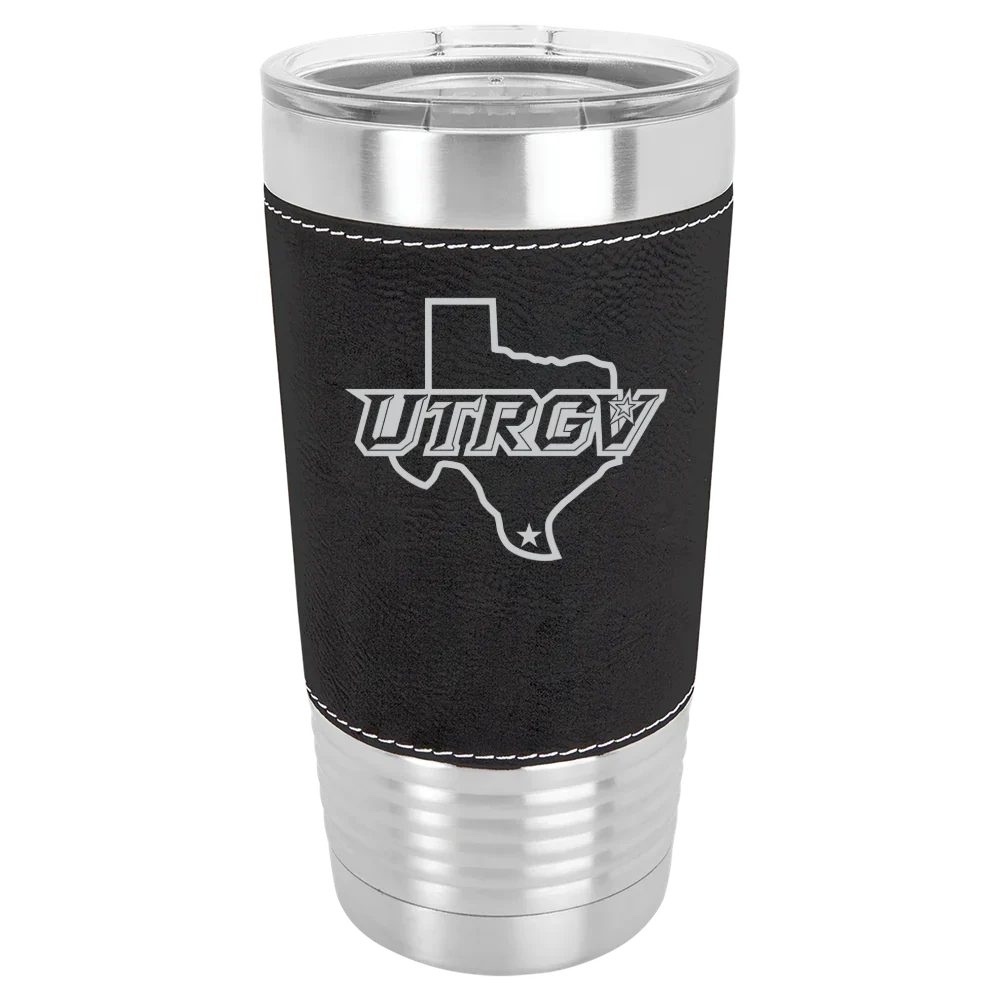 The University of Texas Rio Grande Valley Polar Camel 20 oz. Leatherette Grip Tumbler with Standard Lid