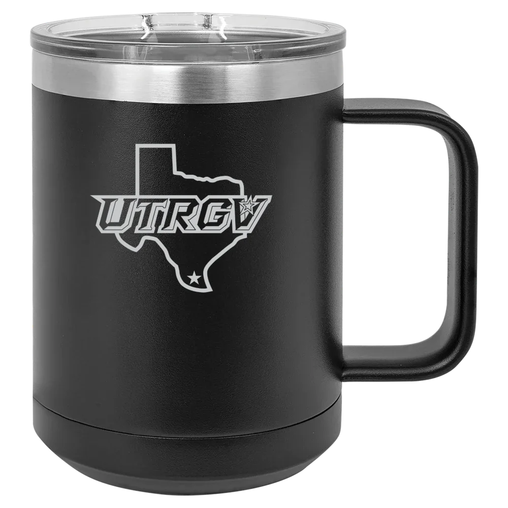 The University of Texas Rio Grande Valley Polar Camel 15 oz. Mug with Slider Lid