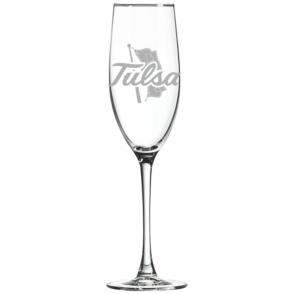 The University of Tulsa Polar Camel 8 oz. Champagne Flute