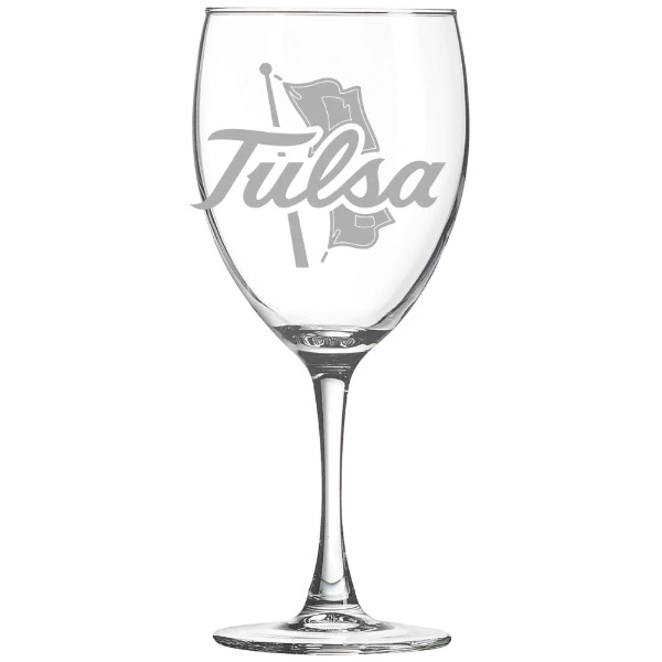 The University of Tulsa Polar Camel 10 1/2 oz. Wine Glass