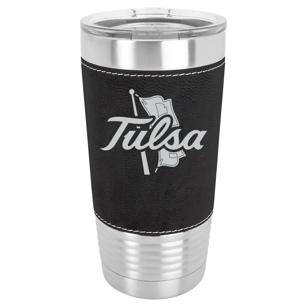 The University of Tulsa Polar Camel 20 oz. Leatherette Grip Tumbler with Standard Lid