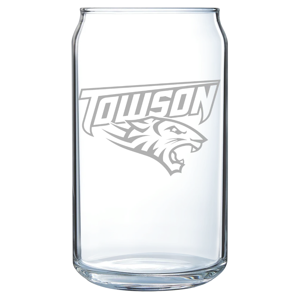 Towson University Polar Camel 16 oz. Can Glass