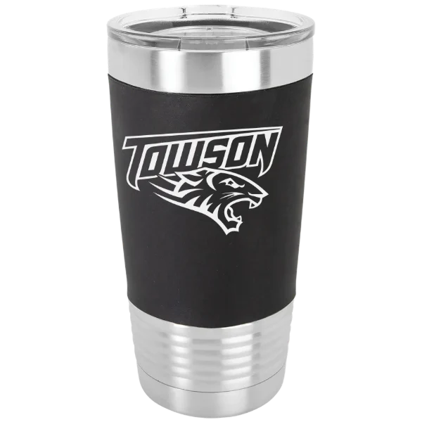 Towson University Polar Camel 20 oz. Silicone Grip Tumbler with Standard Lid