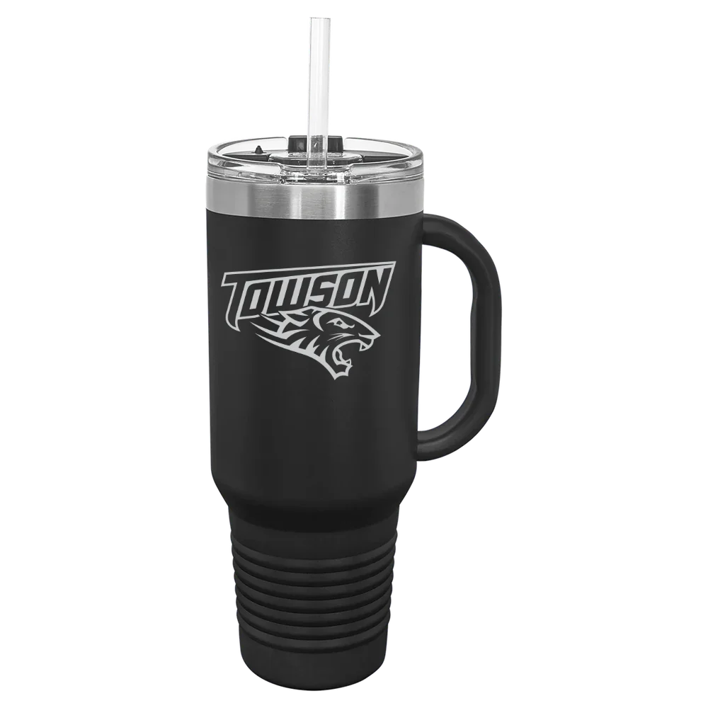 Towson University Polar Camel 40 oz. Travel Mug with Snap Lid & Straw
