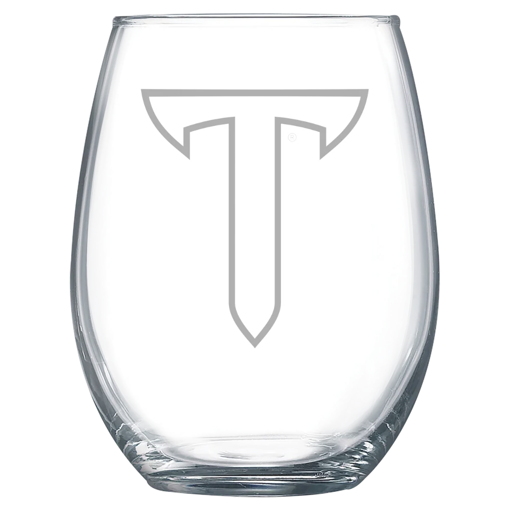 Troy University Polar Camel 15 oz. Stemless Wine Glass