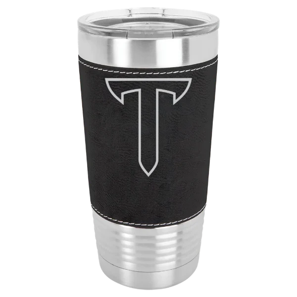 Troy University Polar Camel 20 oz. Leatherette Grip Tumbler with Standard Lid