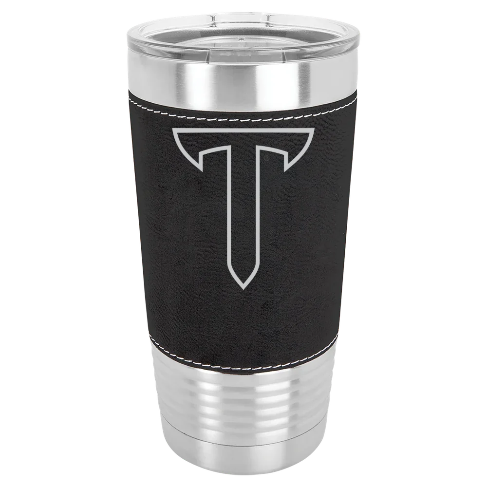Troy University Polar Camel 20 oz. Leatherette Grip Tumbler with Standard Lid