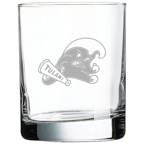 Tulane University Polar Camel 10 1/2 oz. On The Rocks Glass