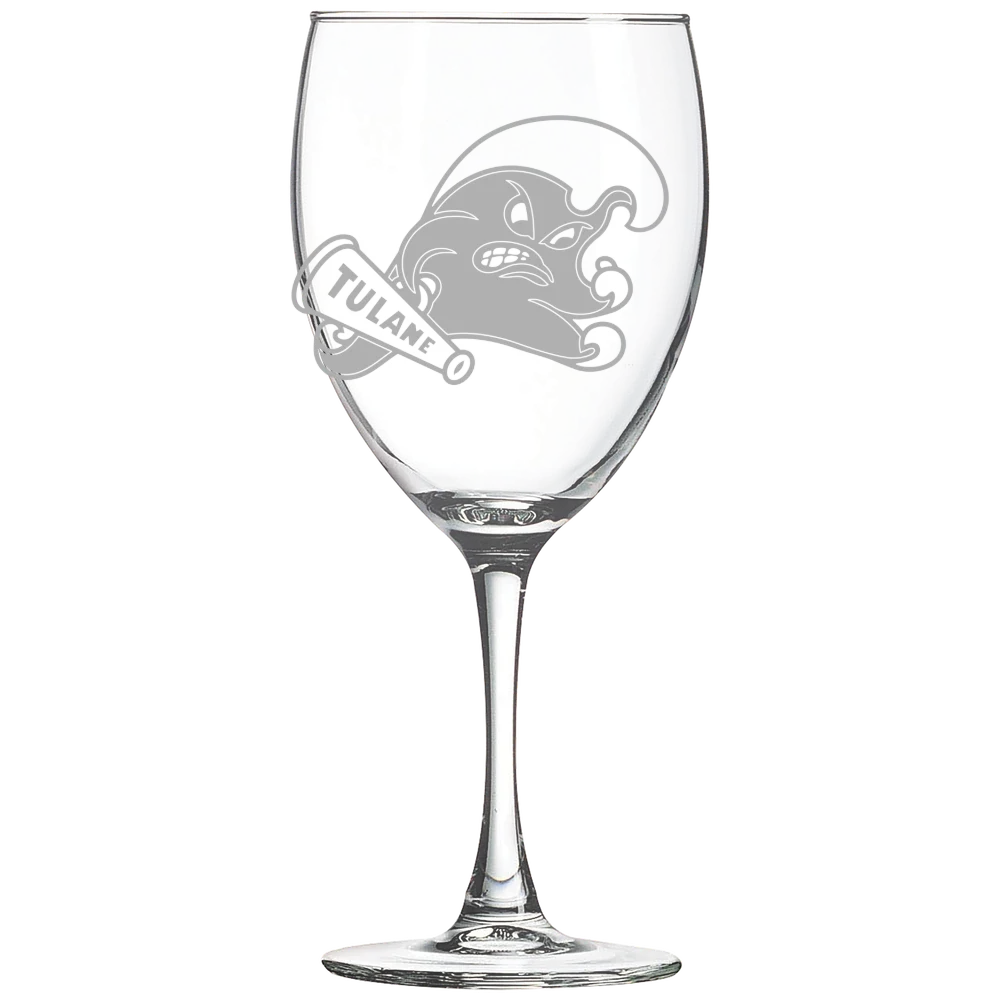 Tulane University Polar Camel 10 1/2 oz. Wine Glass