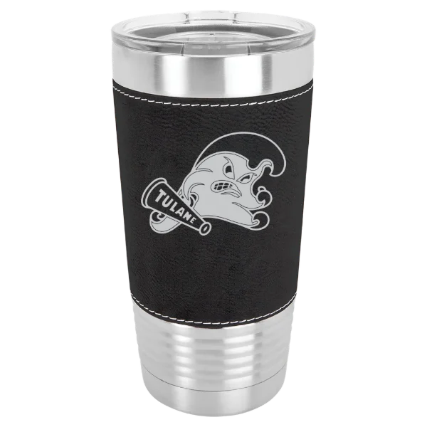 Tulane University Polar Camel 20 oz. Leatherette Grip Tumbler with Standard Lid