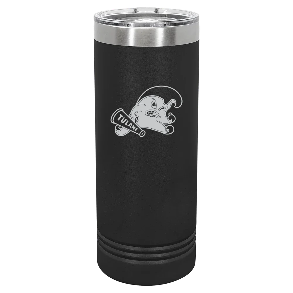 Tulane University Polar Camel 22 oz. Skinny Tumbler with Slider Lid