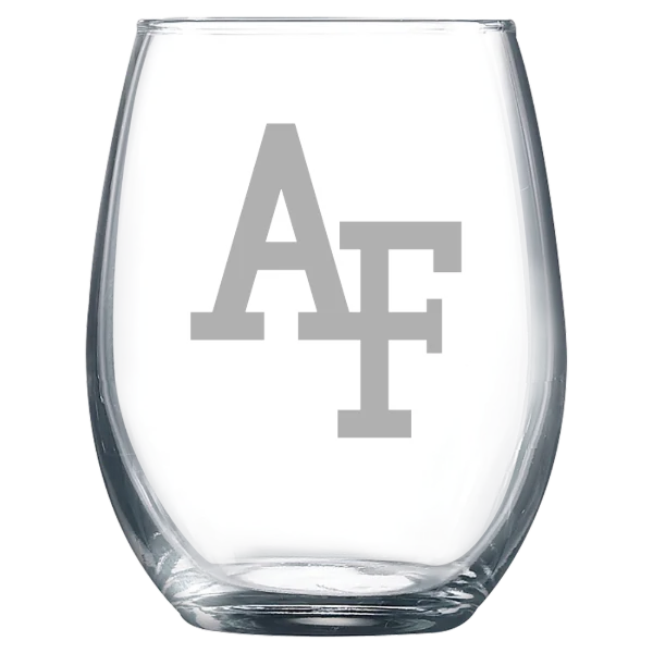 U.S. Air Force Academy Polar Camel 9 oz. Stemless Wine Glass
