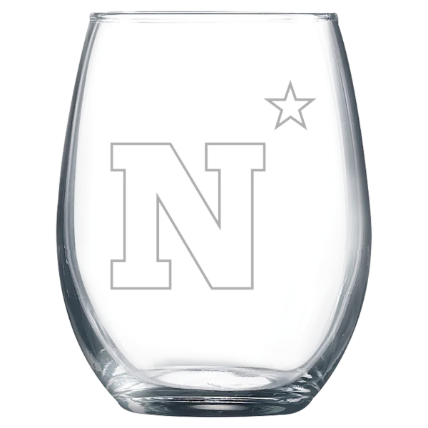 U.S. Naval Academy Polar Camel 9 oz. Stemless Wine Glass