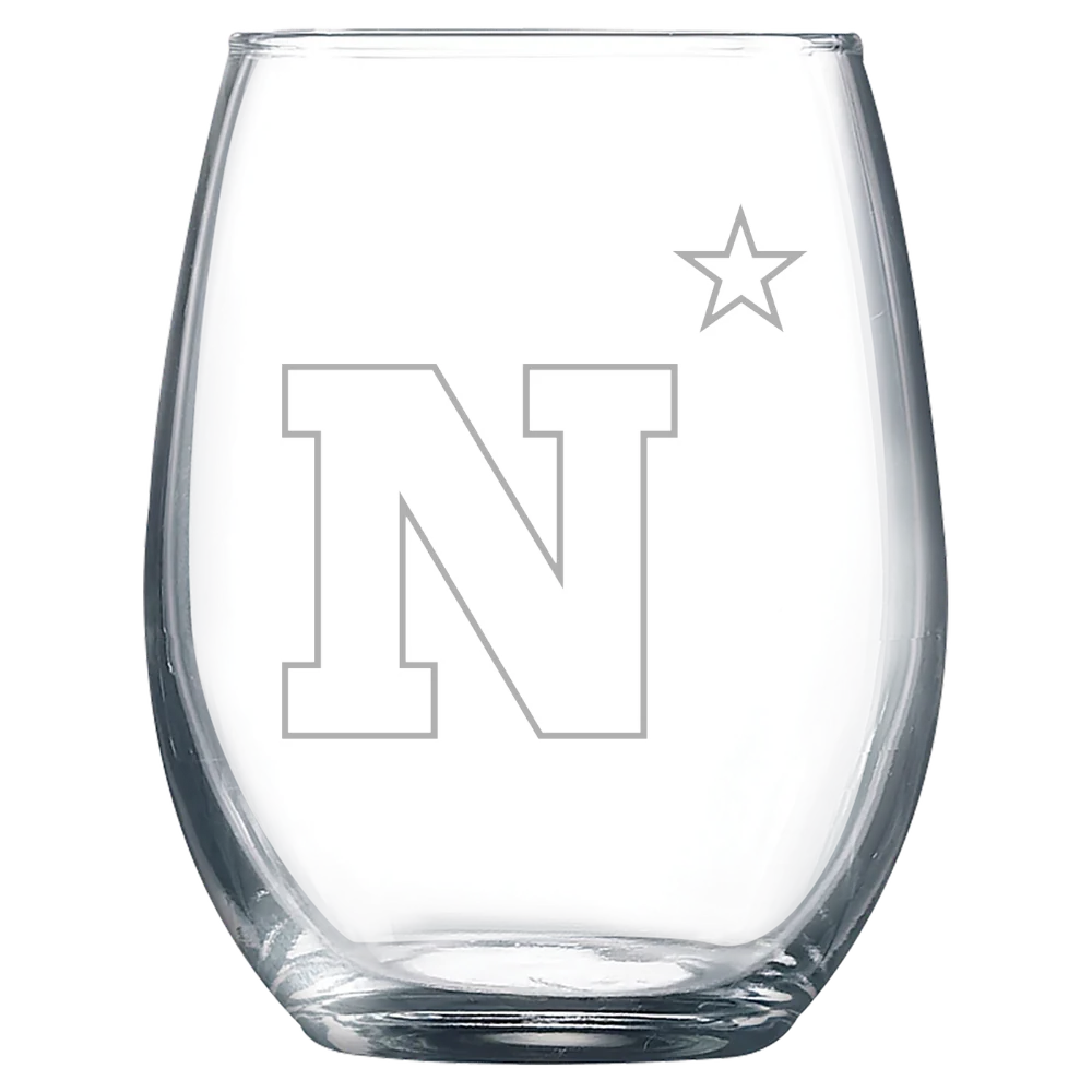 U.S. Naval Academy Polar Camel 9 oz. Stemless Wine Glass