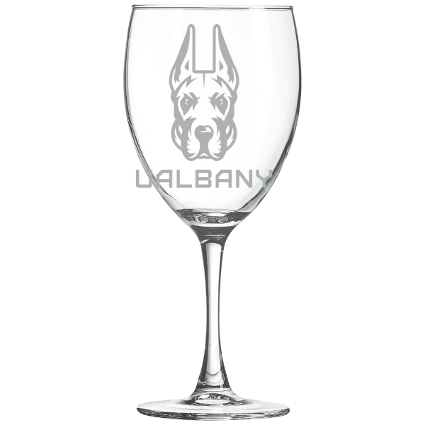 University at Albany Polar Camel 10 1/2 oz. Wine Glass