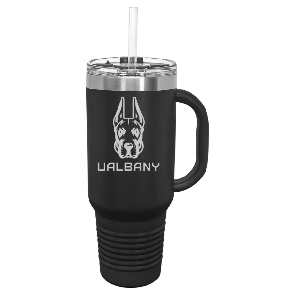 University at Albany Polar Camel 40 oz. Travel Mug with Snap Lid & Straw