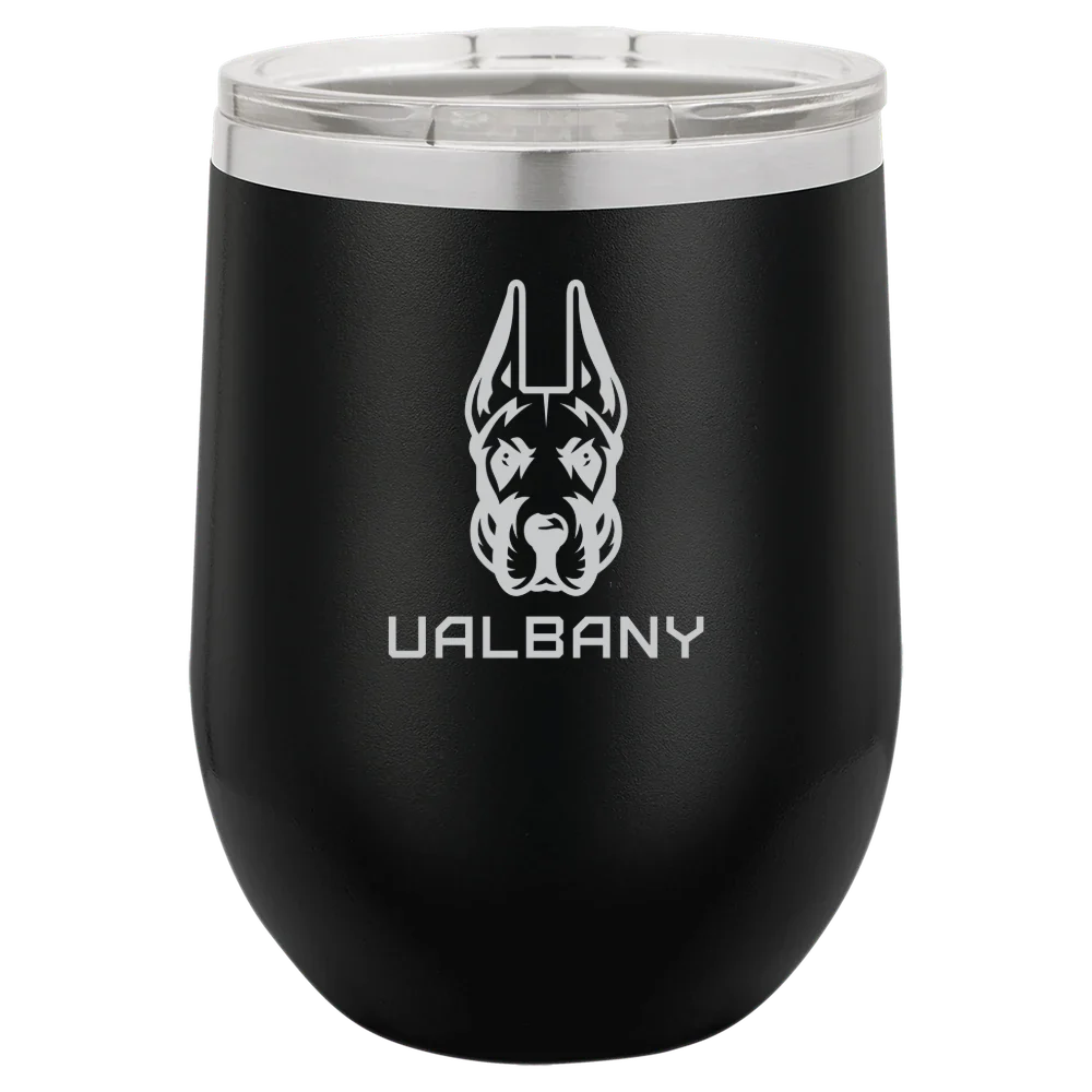 University at Albany Polar Camel 12 oz. Stemless Wine Tumbler