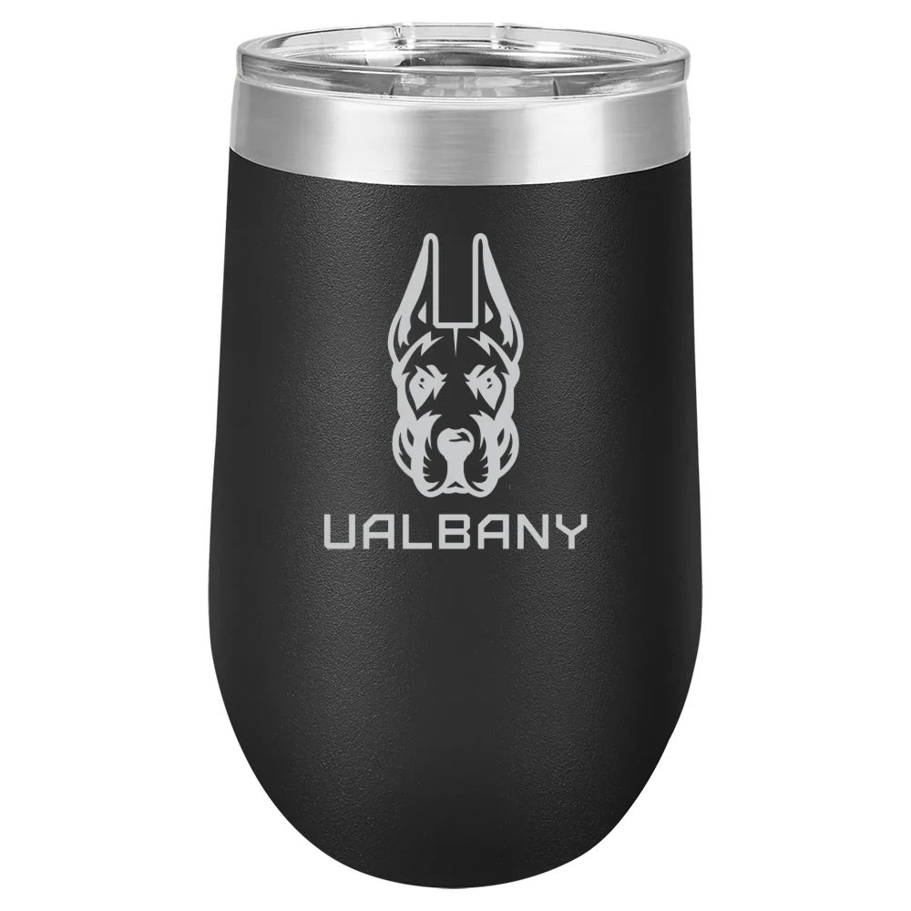 University at Albany Polar Camel 16 oz. Stemless Wine Tumbler